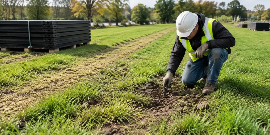 Preparing_Turf_Before_Mats_Are_Installed